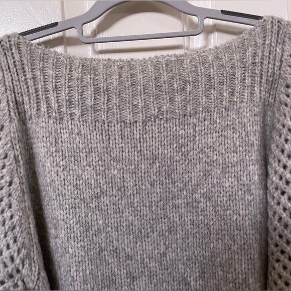 LoveShackFancy Rosie Pullover Sweater in Grey L - Picture 7 of 9